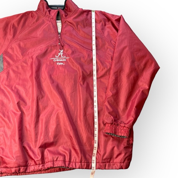 Alabama Crimson Tide BAMA Half-Zip Pullover Fleece Lined Rain Jacket Men… - Picture 9 of 10